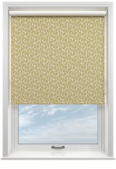 Land & Shore Oak Leaf  (Blackout), Ochre - Roller Blind